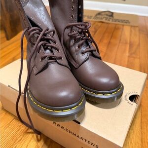 Dr. Martens Women's Dark Brown Combat Boots
